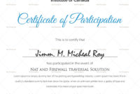 Sample Certificate Of Participation Template | Certificate With Regard To Certificate Of Participation In Workshop Template