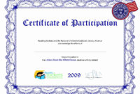 Sample Certificate Of Participation Template Zohre Pertaining To Certificate Of Participation Template Ppt