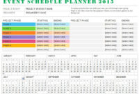 Sample Event Schedule Planner Template | Formal Word Templates Intended For Agenda Template For Event