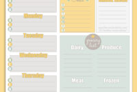 Sample Of 7 Day Meal Planner Free | Printable Weekly Pertaining To Menu Chart Template