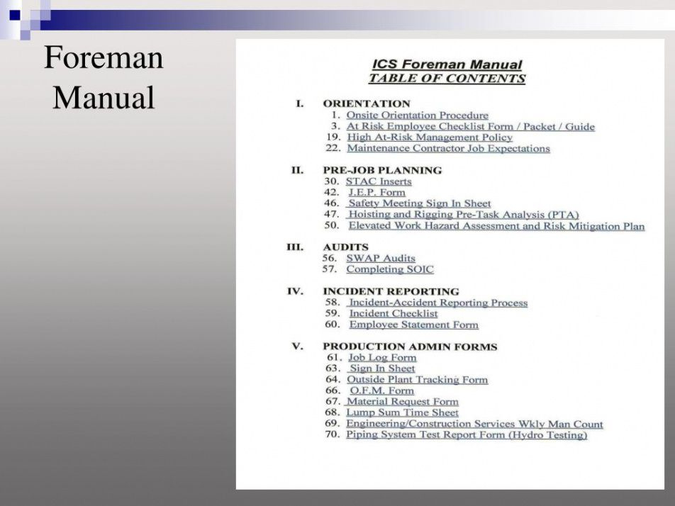 Sample Ppt Best Practices 1 Front Line Supervisor Training Within Foreman Meeting Agenda Template