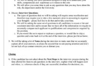 Sample Selection Interview Agenda How To Create A With Interview Agenda Template