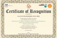 Sample Wording Certificates Appreciation Templates Within Sample Certificate Of Recognition Template