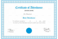 School Attendance Certificate Template The Modern Rules Of Pertaining To Attendance Certificate Template Word