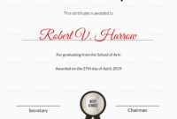School Of Arts Graduation Certificate Design Template In Within Amazing Art Certificate Template Free