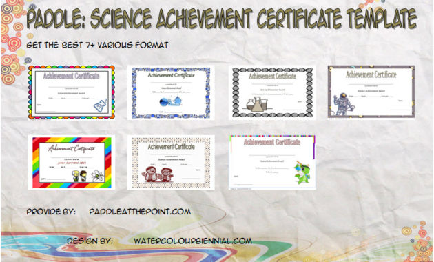 Science Achievement Certificate 7+ Template Ideas Pertaining To Fresh Science Fair Certificate Templates