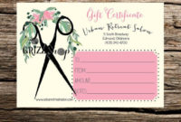 Set Of 50 Salon Gift Certificates On Etsy, $75.00 | Gift Pertaining To Free Beauty Salon Gift Certificate