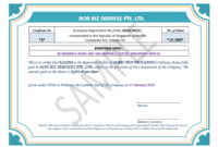 Share Certificate In Singapore ~ Achibiz Regarding Share With Regard To Corporate Share Certificate Template