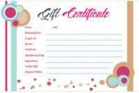 Silly Circle Gift Certificate Template Inside Homemade With Homemade Gift Certificate Template
