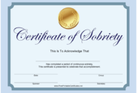 Sobriety Certificate Template Download Printable Pdf With Certificate Of Kindness Template Editable Free