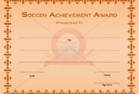Soccer Achievement Award | Awards Certificates Template Intended For Soccer Achievement Certificate Template