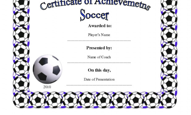 Soccer Award Certificate Template Awesome Soccer Award In Donation Certificate Template Free 14 Awards