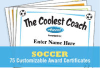 Soccer Certificates Editable, Soccer Awards Templates Within Best Coach Certificate Template