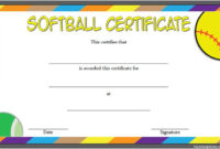 Softball Certificate Template Free (2Nd Version) | Awards Throughout Free Softball Certificate Templates