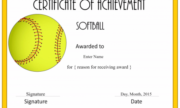 Softball Certificate Templates Free Hand Plane Goodness Intended For Printable Softball Certificate Templates