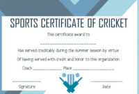 Sports Certificate Templates Cricket | Certificate Throughout Amazing Sports Day Certificate Templates