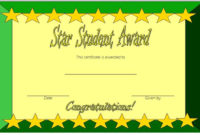 Star Student Certificate Template 6 Within Star Student Certificate Template