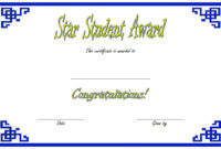 Star Student Certificate Templates 10+ Best Ideas Free Throughout Star Of The Week Certificate Template