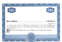 Stock Certificates Blank Free Printable Documents For Free Template Of Share Certificate