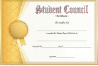 Student Council Certificate Template 05 For New Student Leadership Certificate Template