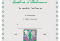 Student Leadership Achievement Certificate Template Throughout Awesome Outstanding Student Leadership Certificate Template Free