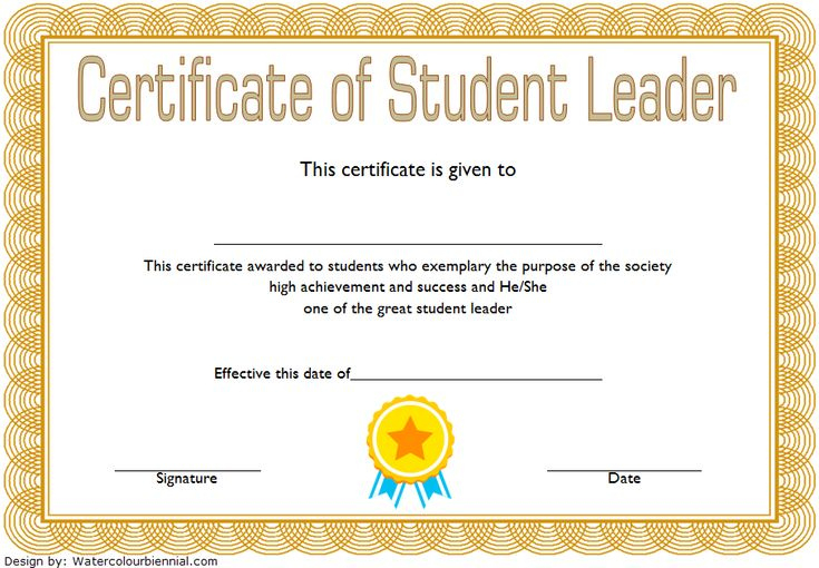 Student Leadership Certificate Template 1 Free | Student Pertaining To Awesome Outstanding Student Leadership Certificate Template Free