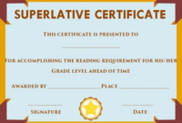 Superlative Certificate Template (6) Templates Example In Awesome Bravery Award Certificate Templates