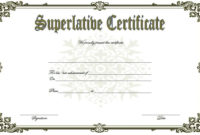 Superlative Certificate Templates Free [10+ Great Designs] Pertaining To Simple Free Most Likely To Certificate Templates