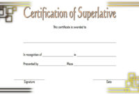 Superlative Certificate Templates Free [10+ Great Designs] With Regard To Simple Free Most Likely To Certificate Templates