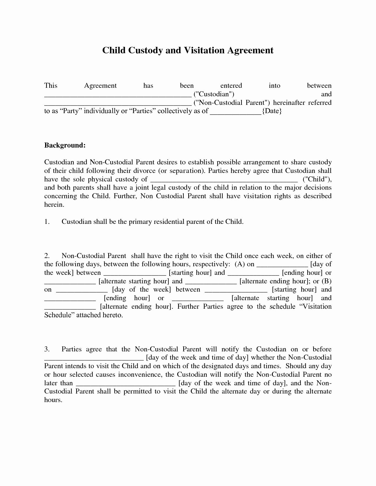 Supervised Visitation Report Template New Child Custody With Child Visitation Log Template