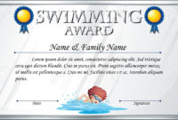 Swimming Award Certificate Template Professional With Professional Award Certificate Template