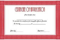 Teacher Appreciation Certificate Free Printable: 10+ Ideas For Awesome Award Certificate Templates Word 2007