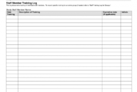 Template: Employee Training Record Template. Employee In Employee Training Log Template