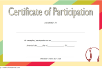 Tennis Participation Certificate Template Free 2 In 2020 With Tennis Certificate Template