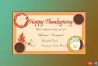 (#Thanksgiving Gift Certificate Template (Happy Meal Pertaining To Dinner Certificate Template Free