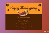 (#Thanksgiving Gift Certificate Template (Meal, #5617)) In Intended For New Dinner Certificate Template Free