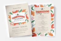 Thanksgiving Menu Template Psd, Ai &amp;amp; Vector Brandpacks Pertaining To Thanksgiving Day Menu Template