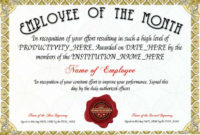 The Cool Certificate Template Employee Recognition Award Pertaining To Free Best Employee Award Certificate Templates