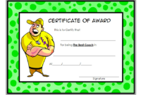 This Swimming Coach Certificate Free Printable Is Also In Free Funny Certificate Templates For Word