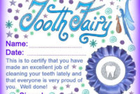 Tooth Fairy | Tooth Fairy Certificate, Tooth Fairy Letter Inside Well Done Certificate Template