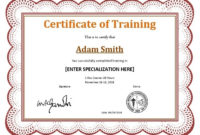 Training Certificate Templates | 10+ Educational Formats Within Fantastic Training Course Certificate Templates