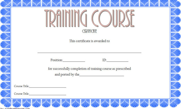 Training Course Certificate Templates [10+ Best Choices] For Amazing Training Completion Certificate Template