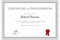 Training Participation Certificate Template Regarding Free Regarding Amazing Certificate Of Participation Template Ppt