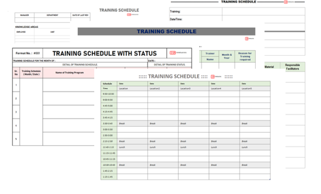 Training Schedule Template For Excel | Daily, Weekly, Annual With Regard To Agenda Template For Training Session