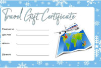 Travel Voucher Gift Certificate Template Free 3; Travel Pertaining To Free Travel Gift Certificate Template
