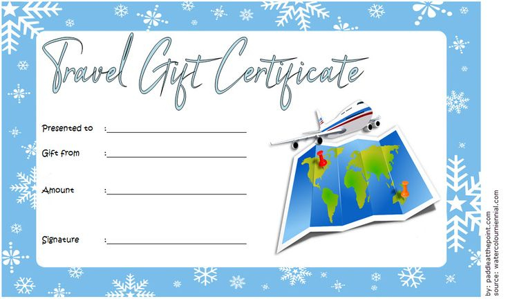Travel Voucher Gift Certificate Template Free 3; Travel Pertaining To Free Travel Gift Certificate Template