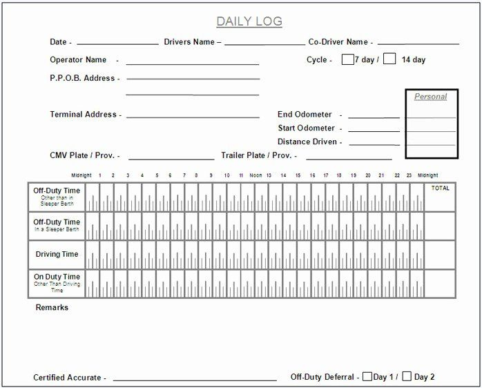 Truck Driver Log Book Template In 2020 (With Images Within Cdl Log Book Template