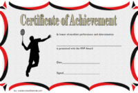 Unique Badminton Achievement Certificate Templates Hand With Regard To Badminton Achievement Certificates