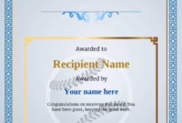 Use Free Baseball Certificate Templates Awardbox Regarding New Baseball Award Certificate Template