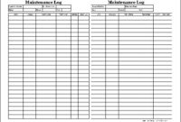 Vehicle Maintenance Forms Printable Receipt Template Pertaining To Vehicle Inspection Log Template